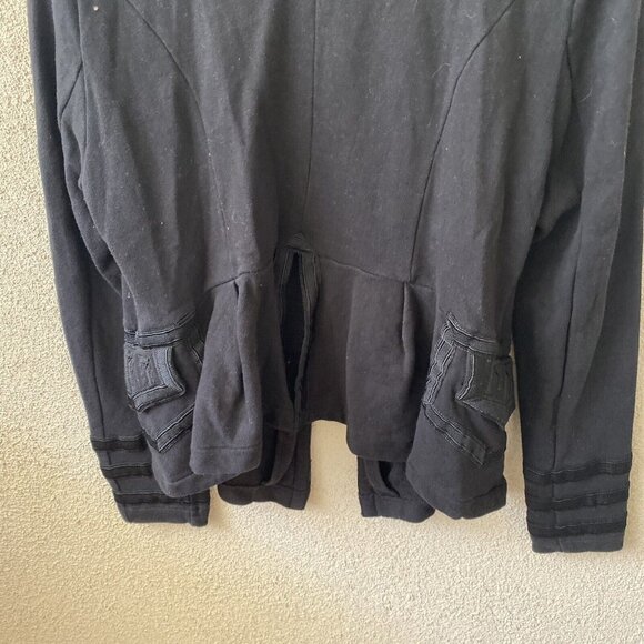 TORRID Womens Black Military Jacket Black Embellished Zip Front Size 0 - Picture 9 of 12